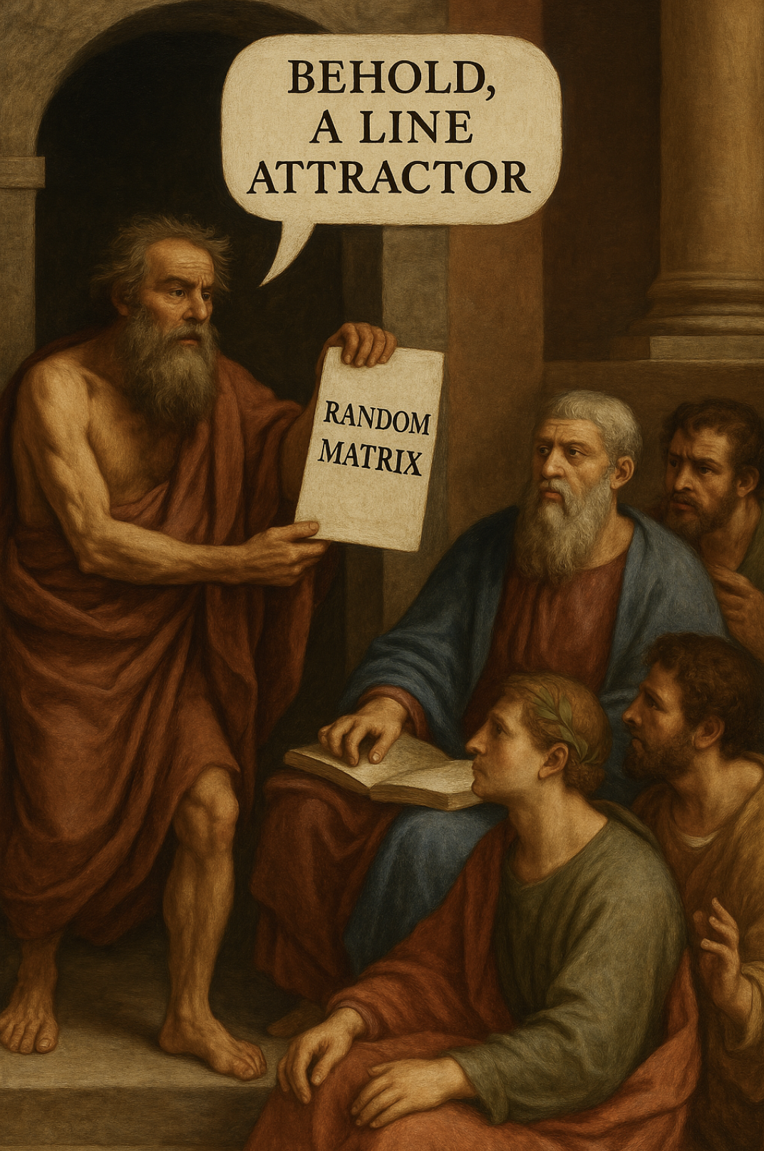 Behold a line attractor - reference to Diogenes' plucked chicken